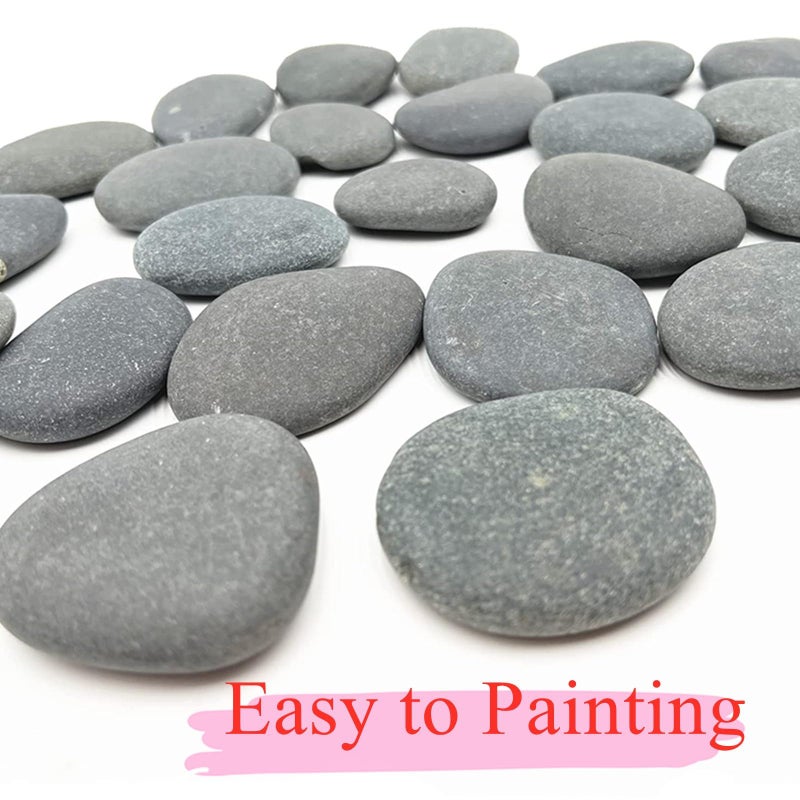 Lifetop 30PCS Painting Rocks, 2"-3" Inches DIY Rocks Flat & Smooth Kindness Rocks for Arts, Crafts, Decoration, Natural River Rocks for Painting,Hand Picked for Painting Rocks - Image 4